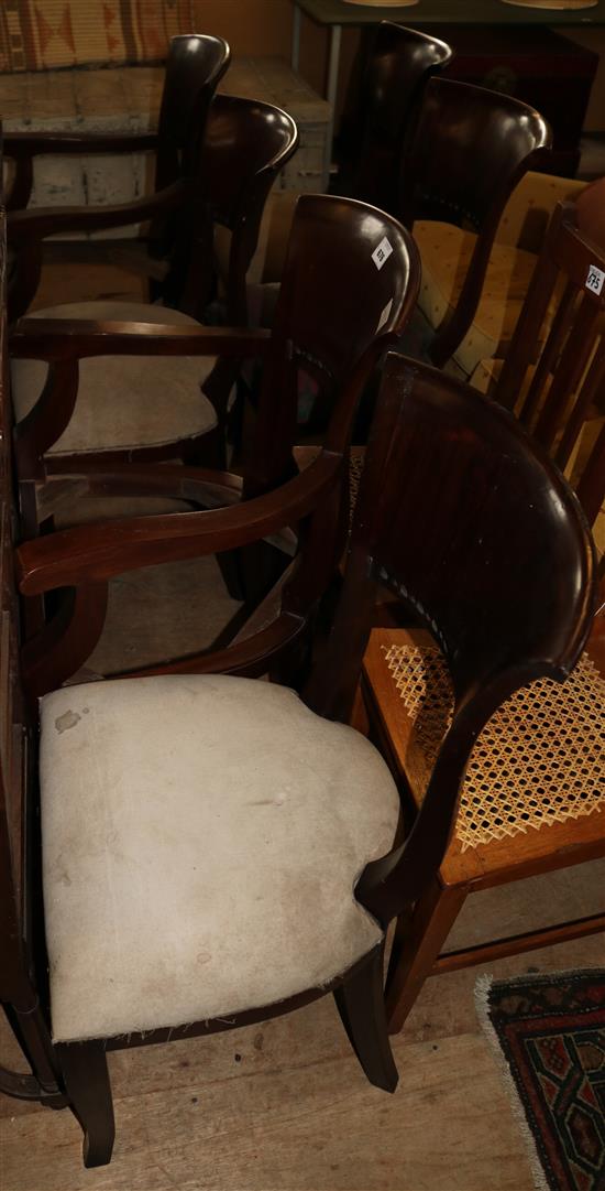 6 Beidermeier style dining chairs(-)